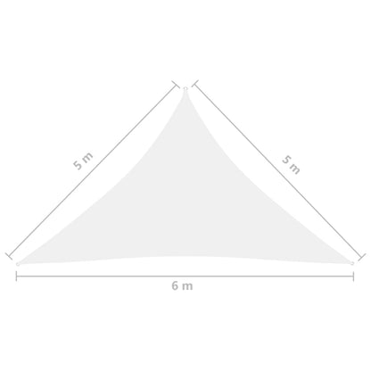 Oxford Triangular Parasol Sail 5x5x6 m White