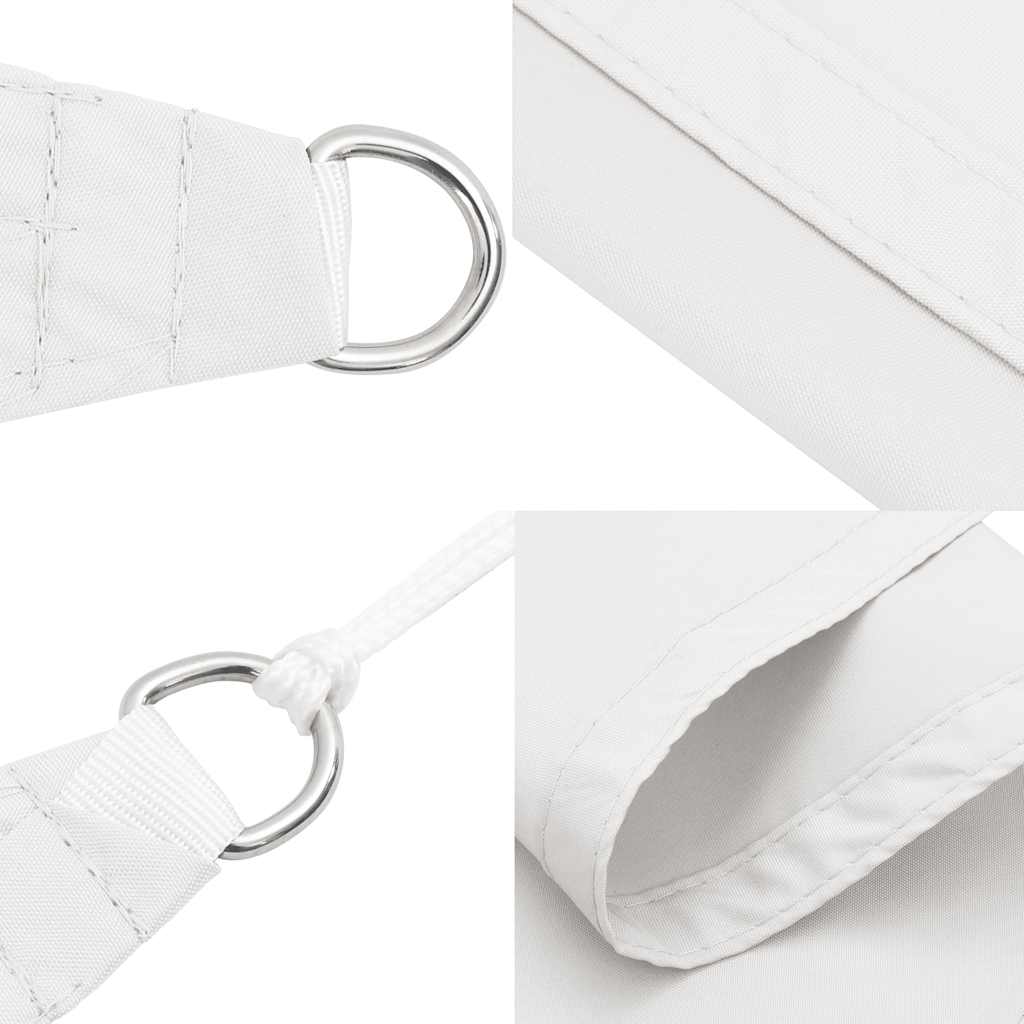 Parasole a Vela in Tessuto Oxford Triangolare 6x6x6 m Bianco | homemem39