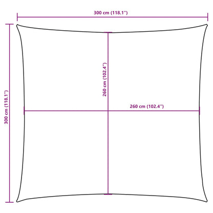 Vela Parasole in Tela Oxford Quadrata 3x3 m Terracotta