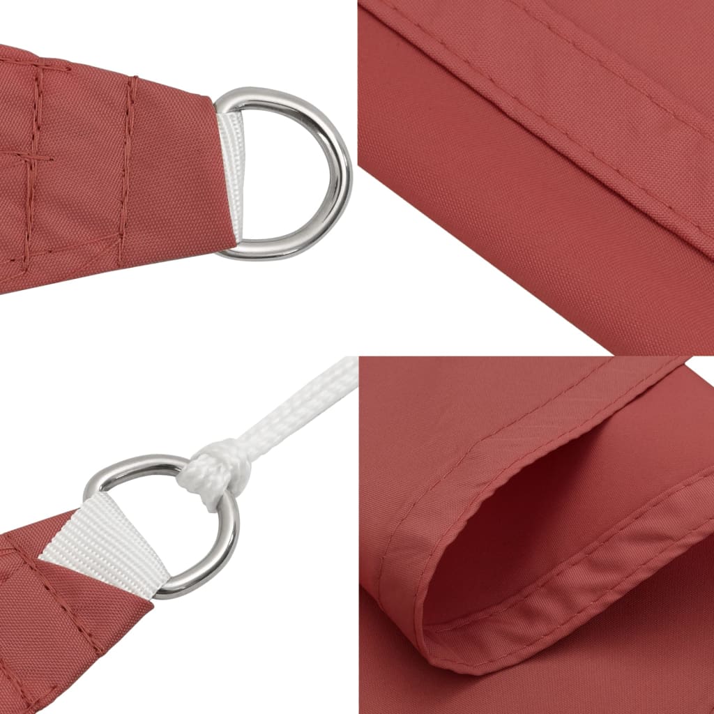 Parasole a Vela Oxford Triangolare 4x5x6,4 m Terracotta | homemem39