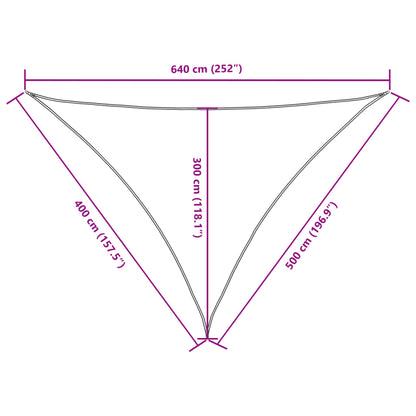 Parasole a Vela Oxford Triangolare 4x5x6,4 m Terracotta | homemem39