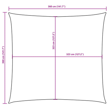 Vela Parasole in Tela Oxford Quadrata 3,6x3,6 m Talpa