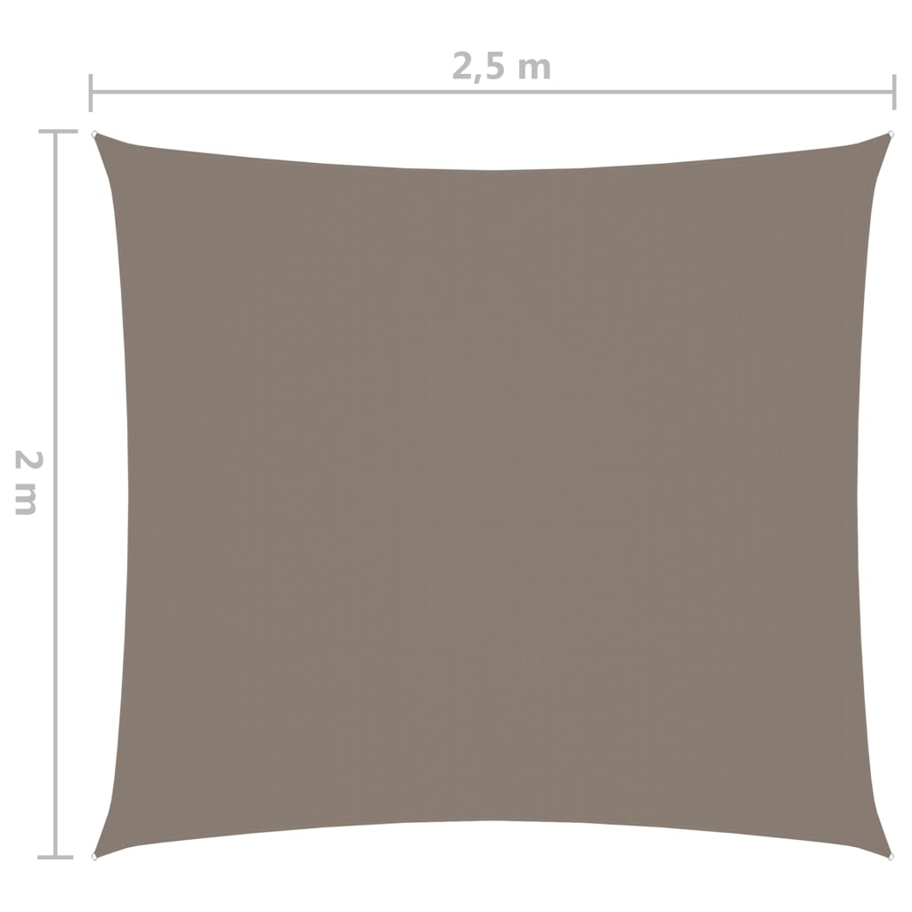 Parasole a Vela Oxford Rettangolare 2x2,5 m Talpa