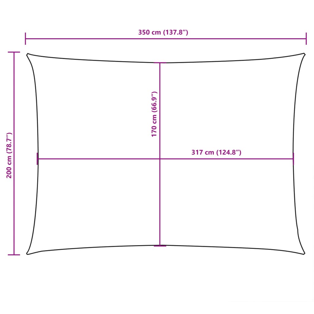 Parasole a Vela Oxford Rettangolare 2x3,5 m Grigio Talpa | homemem39