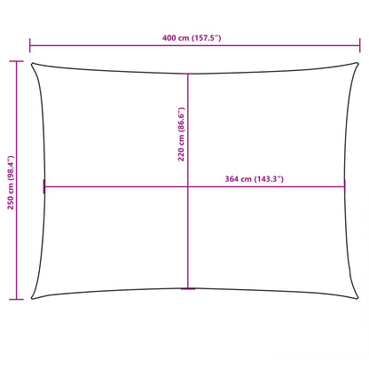 Parasole a Vela Oxford Rettangolare 2,5x4 m Talpa | homemem39