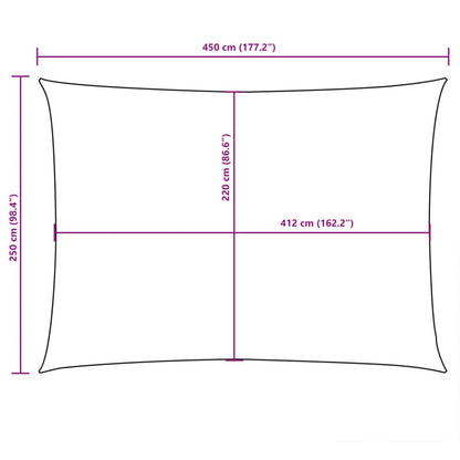 Parasole a Vela Oxford Rettangolare 2,5x4,5 m Talpa | homemem39