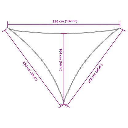 Parasole a Vela Oxford Triangolare 2,5x2,5x3,5 m Grigio Talpa | homemem39