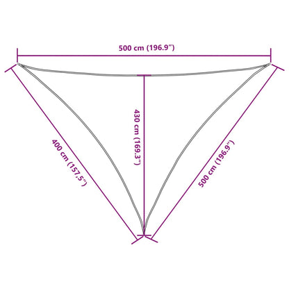 Parasole a Vela Oxford Triangolare 4x5x5 m Grigio Talpa | homemem39