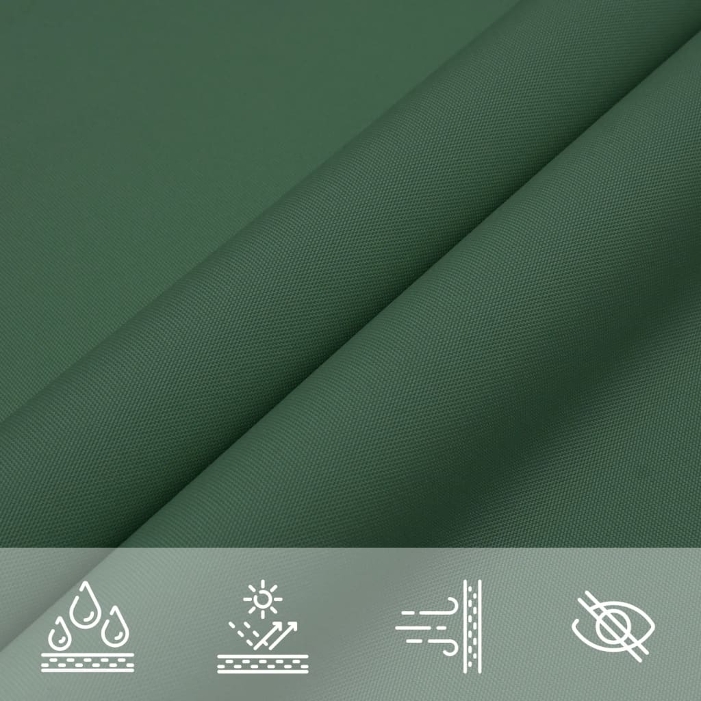 Vela Parasole in Tela Oxford Quadrata 2,5x2,5 m Verde Scuro