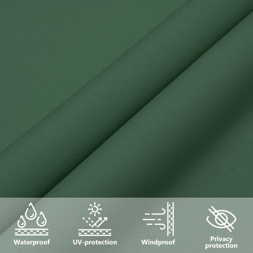 Vela Parasole in Tela Oxford Quadrata 4x4 m Verde Scuro