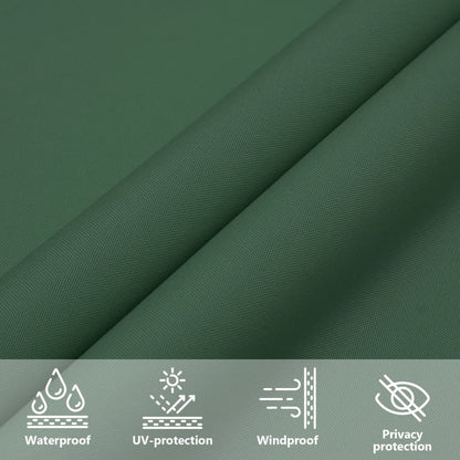 Vela Parasole in Tela Oxford Quadrata 4x4 m Verde Scuro