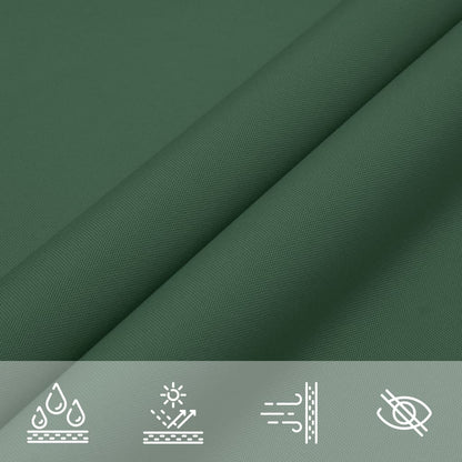 Vela Parasole in Tela Oxford Quadrata 5x5 m Verde Scuro