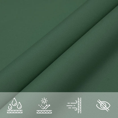 Parasole a Vela in Tela Oxford Quadrato 6x6 m Verde Scuro | homemem39