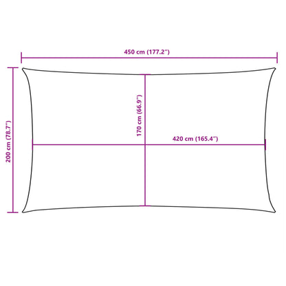 Parasole a Vela Oxford Rettangolare 2x4,5 m Verde Scuro | homemem39