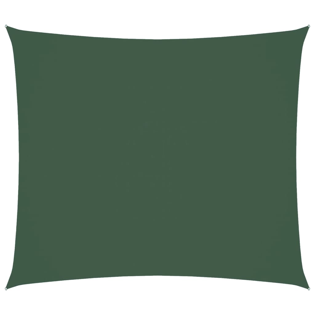 Parasole a Vela Oxford Rettangolare 2,5x3 m Verde Scuro