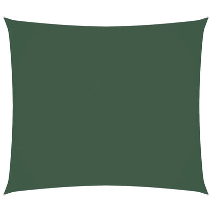 Parasole a Vela Oxford Rettangolare 2,5x3 m Verde Scuro
