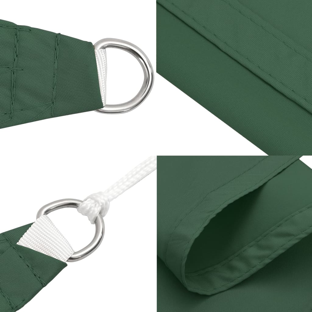 Vela Parasole Tessuto Oxford Rettangolare 2,5x4,5 m Verde Scuro