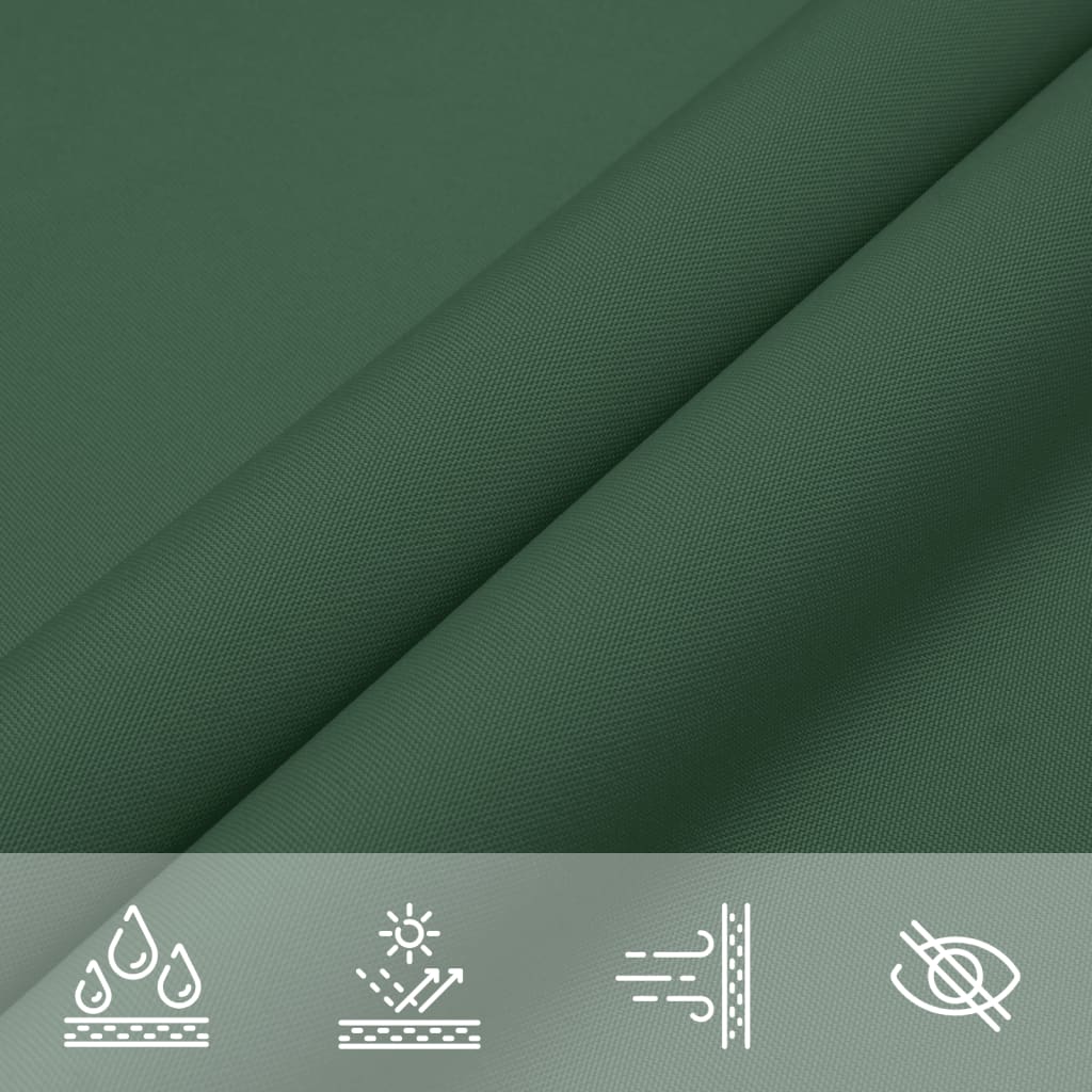 Vela Parasole Tessuto Oxford Rettangolare 2,5x4,5 m Verde Scuro