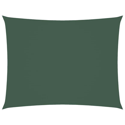 Parasole a Vela Oxford Rettangolare 3x4,5 m Verde Scuro