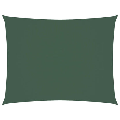 Parasole a Vela Oxford Rettangolare 3x4,5 m Verde Scuro