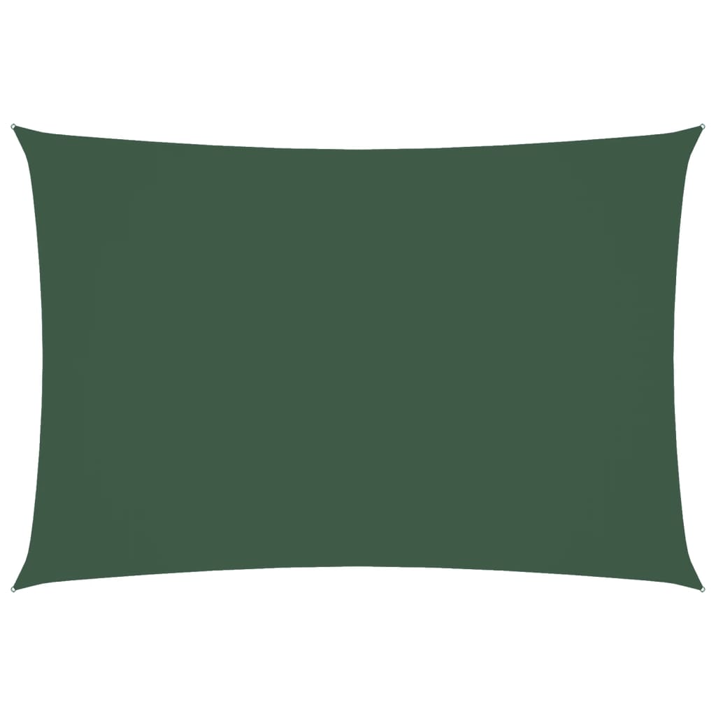 Parasole a Vela Oxford Rettangolare 3x5 m Verde Scuro | homemem39