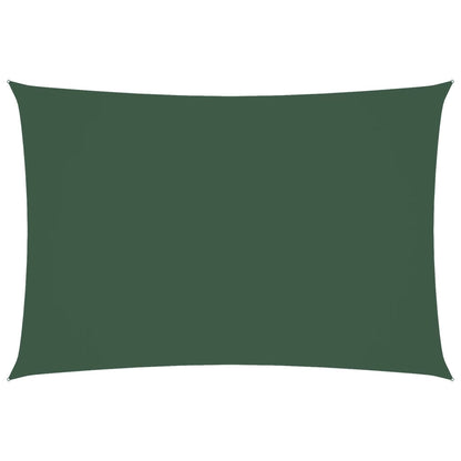 Parasole a Vela Oxford Rettangolare 3x5 m Verde Scuro