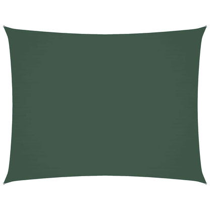 Parasole a Vela Oxford Rettangolare 3,5x4,5 m Verde Scuro
