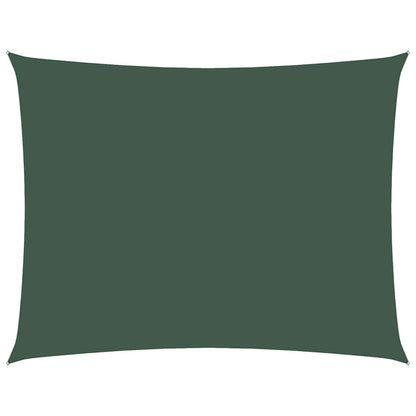 Parasole a Vela Oxford Rettangolare 3,5x5 m Verde Scuro
