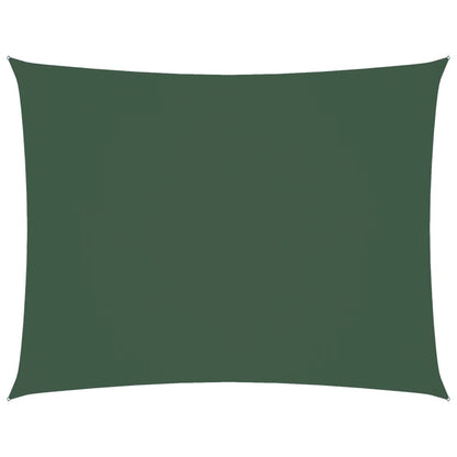Parasole a Vela Oxford Rettangolare 3,5x5 m Verde Scuro