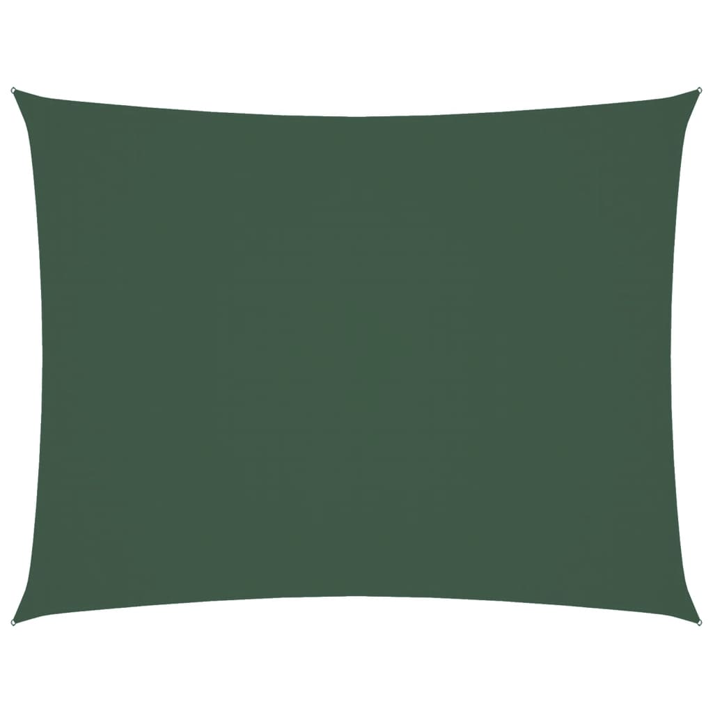 Parasole a Vela Oxford Rettangolare 4x5 m Verde Scuro | homemem39