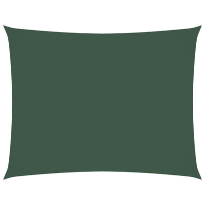Parasole a Vela Oxford Rettangolare 4x5 m Verde Scuro