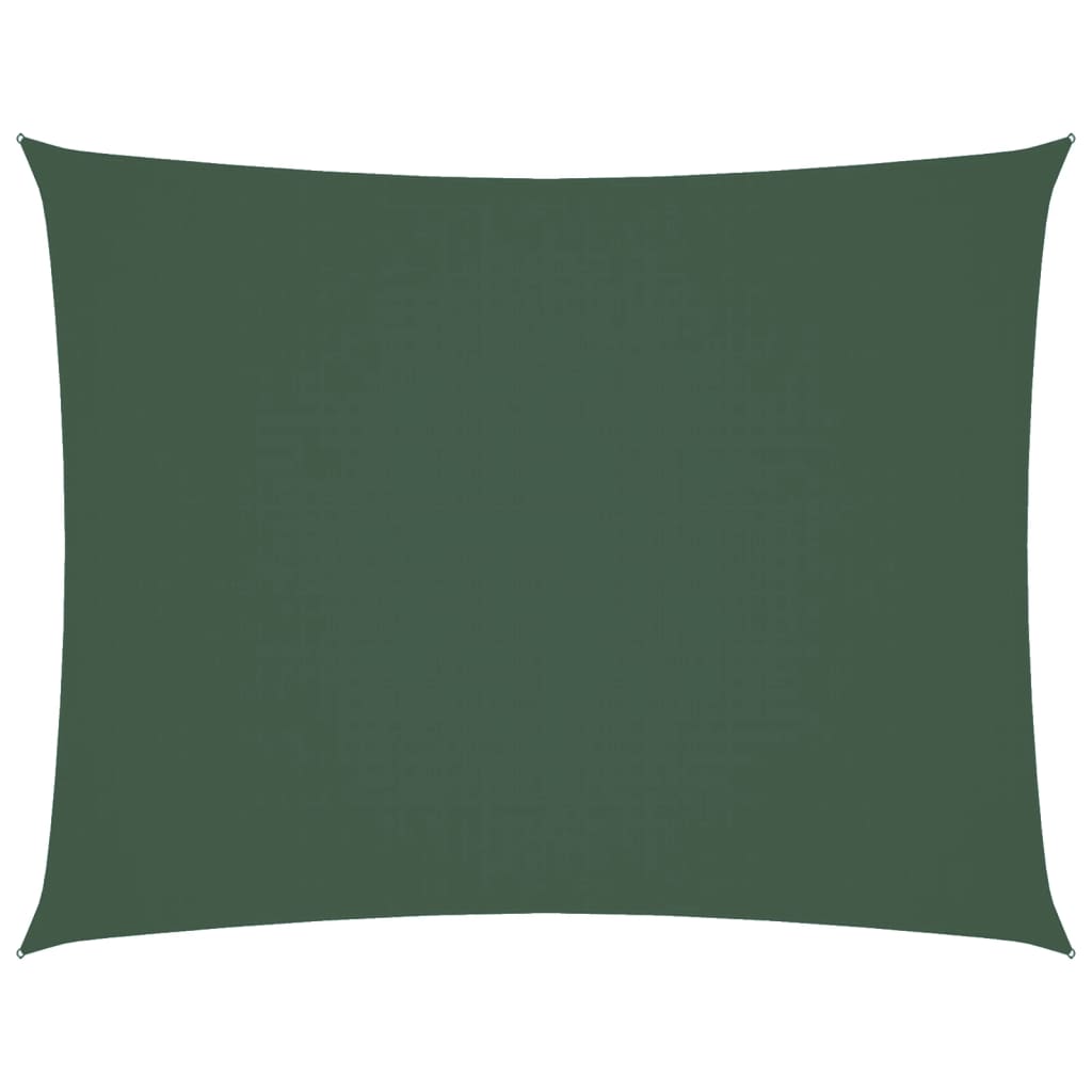 Parasole a Vela Oxford Rettangolare 4x6 m Verde Scuro | homemem39