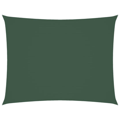 Parasole a Vela Oxford Rettangolare 5x7 m Verde Scuro