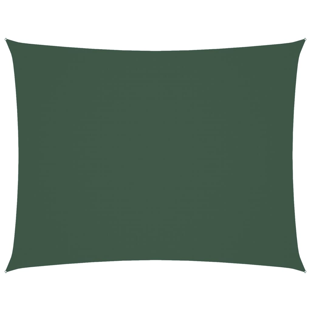 Parasole a Vela Tessuto Oxford Rettangolare 6x8 m Verde Scuro | homemem39