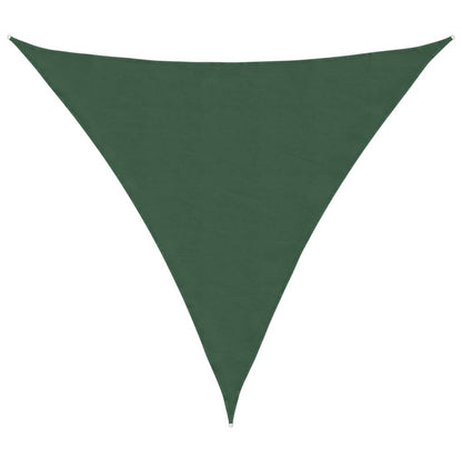 Parasole a Vela Oxford Triangolare 3x3x3 m Verde Scuro