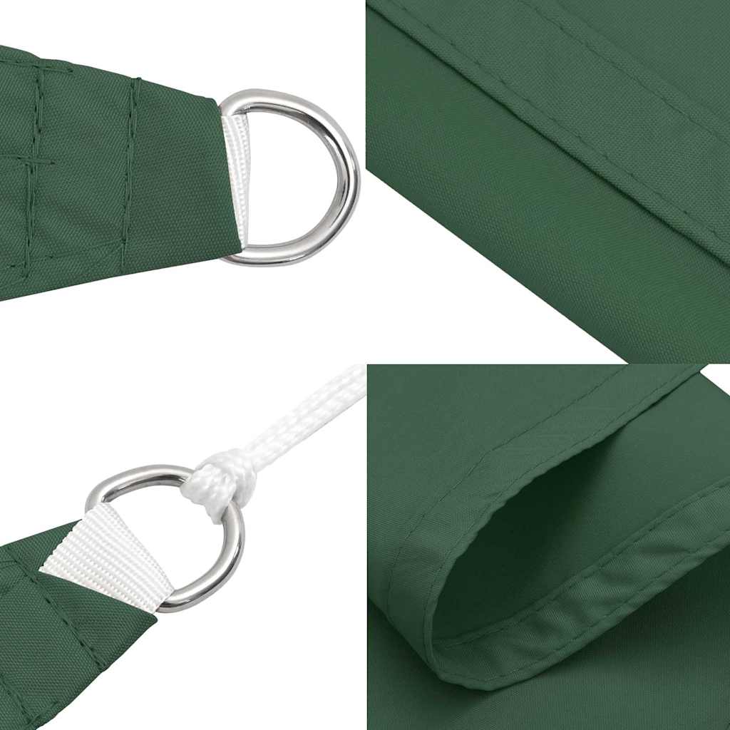 Parasole a Vela Oxford Triangolare 3,6x3,6x3,6 m Verde Scuro