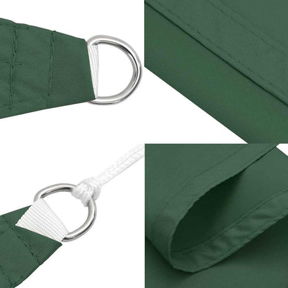 Parasole a Vela Oxford Triangolare 3,6x3,6x3,6 m Verde Scuro