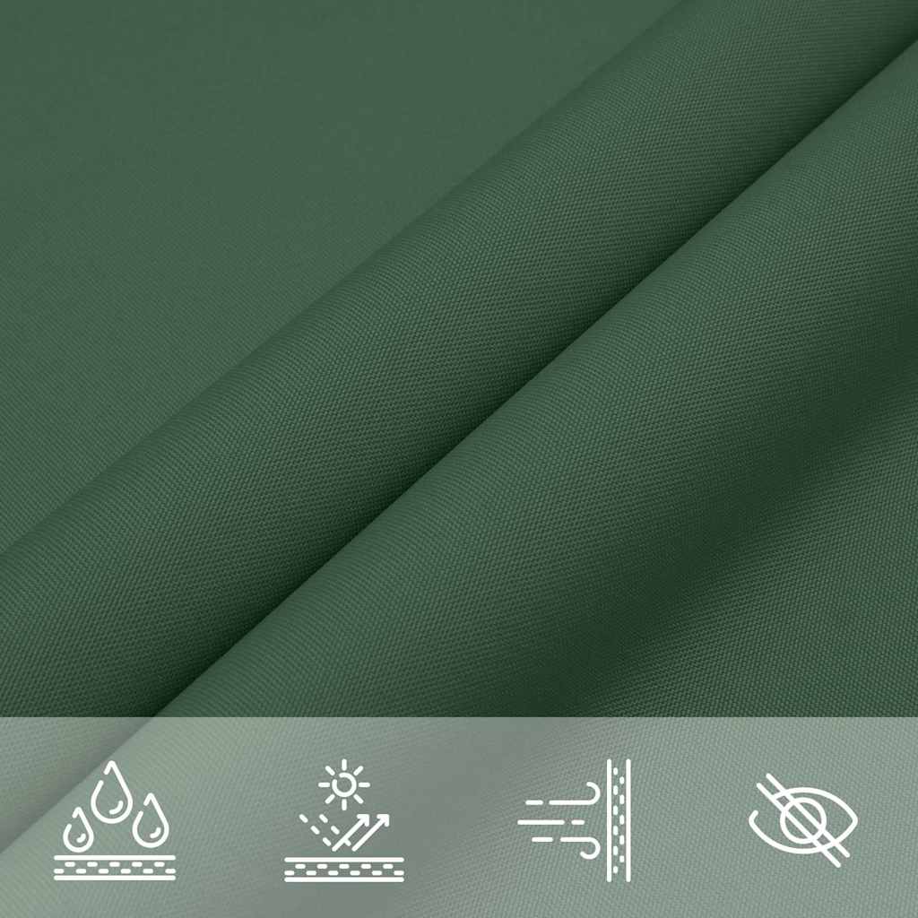 Parasole a Vela Oxford Triangolare 3,6x3,6x3,6 m Verde Scuro