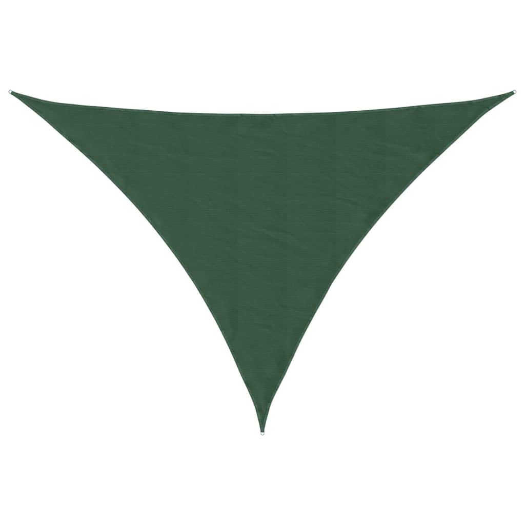 Parasole a Vela Oxford Triangolare 3x4x4 m Verde Scuro