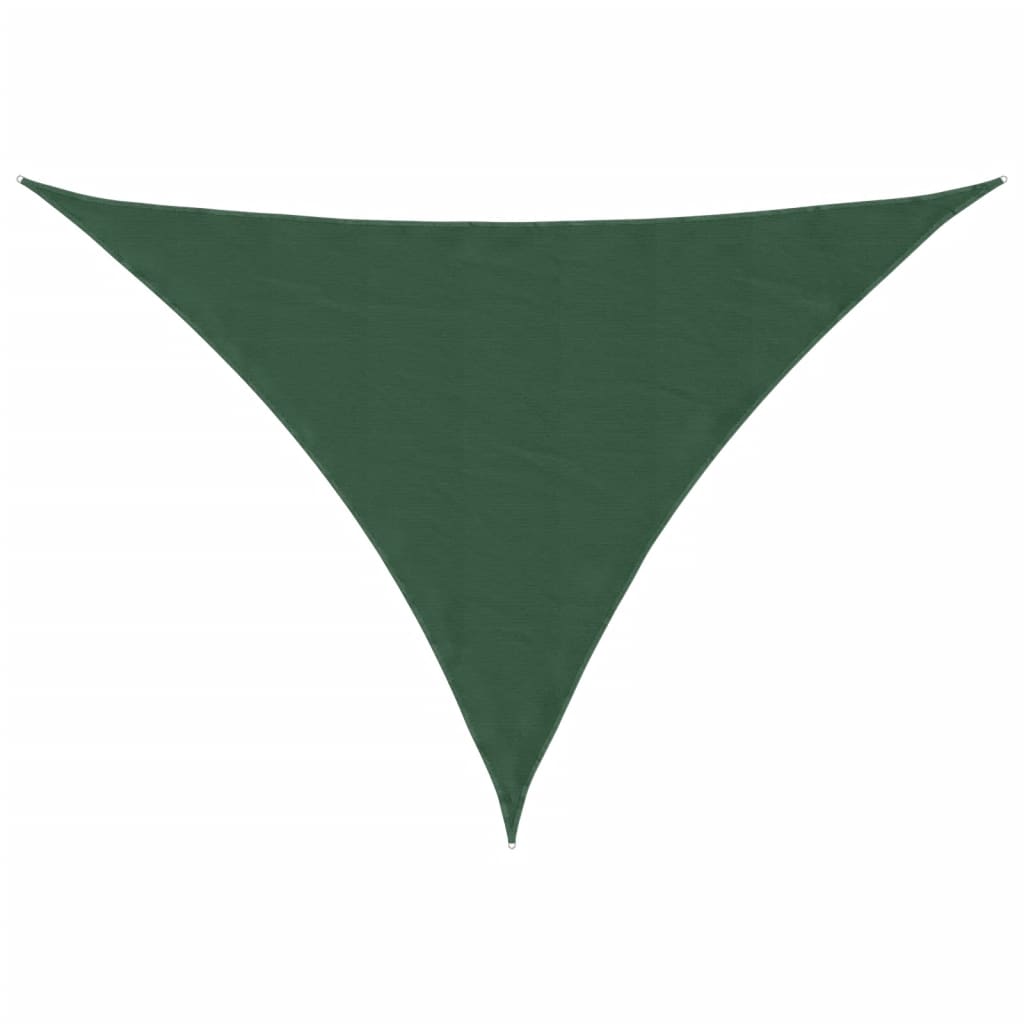 Parasole a Vela Oxford Triangolare 3,5x3,5x4,9 m Verde Scuro | homemem39