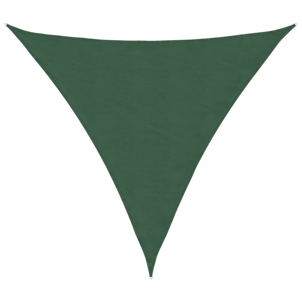 Parasole a Vela Oxford Triangolare 4x4x4 m Verde Scuro | homemem39