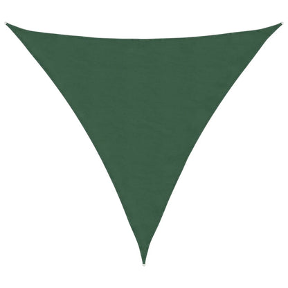 Parasole a Vela Oxford Triangolare 4,5x4,5x4,5 m Verde Scuro