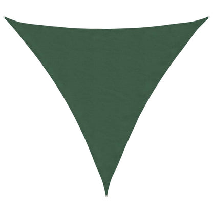 Parasole a Vela Oxford Triangolare 4,5x4,5x4,5 m Verde Scuro