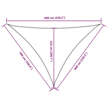 Parasole a Vela Oxford Triangolare 5x6x6 m Verde Scuro | homemem39