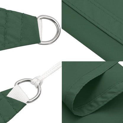 Parasole a Vela Oxford Triangolare 4x5x6,4 m Verde Scuro | homemem39