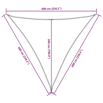 Parasole a Vela Tessuto Oxford Triangolare 6x6x6m Verde Scuro | homemem39