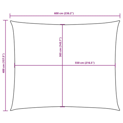 Parasole a Vela in Oxford Rettangolare 4x6 m Blu | homemem39