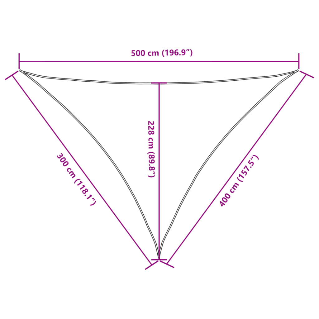 Parasole a Vela Oxford Triangolare 3x4x5 m Blu | homemem39