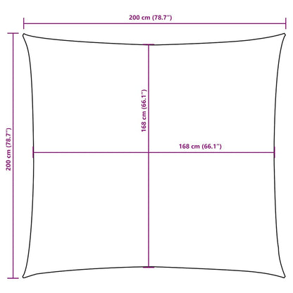 Vela Parasole in Tela Oxford Quadrata 2x2 m Gialla