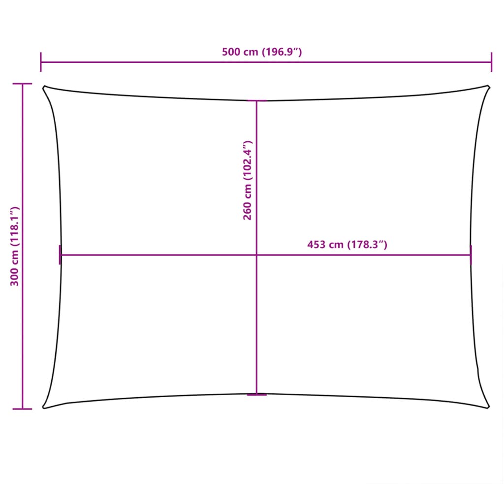 Parasole a Vela Oxford Rettangolare 3x5 m Gialla | homemem39